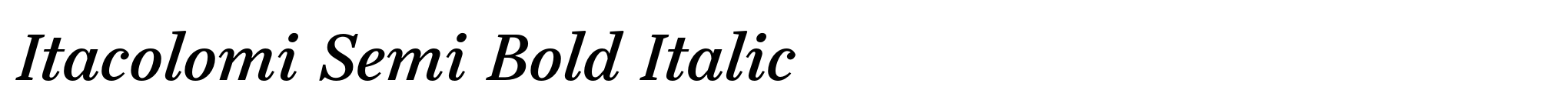 Itacolomi Semi Bold Italic image